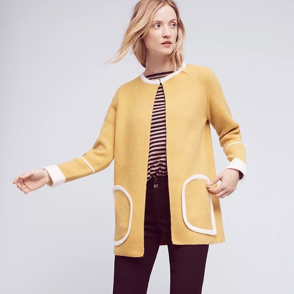 Anthropologie Piped Sweater